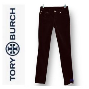 Tory Burch super skinny stretch corduroy jeans black size 26